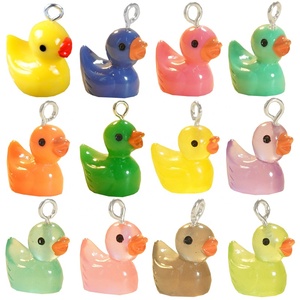 จี้เรซิ่นรูปเป็ดน่ารักสำหรับทำเครื่องประดับ DIY ต่างหู สร้อยคอ สร้อยข้อมือ พวงกุญแจรูปสัตว์ทำมือ อุปกรณ์เสริม Colgantes - Product Image 1