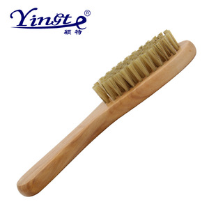 Yinote <b>Shoe</b> <b>Brush</b> Pig Hair Wooden Handle Soft Bristles Leather <b>Shoe</b> Cleaning <b>Brush</b> - Product Image 2