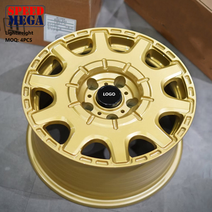 Jantes en alliage léger Speed Mega Gold Multi Spoke, style Beadlock, tout-terrain, pour camion, SUV, 4x4, neuves, garantie 5 ans, design robuste - Product Image 6