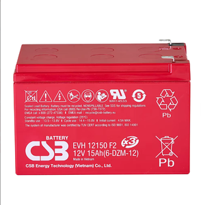 Batería de Plomo Regulada por Válvula CSB Original EVH 12150 F2 para Autos Eléctricos y <span class=keywords><strong>AGFA</strong></span> Medical DR 12V 15AH - Product Image 1