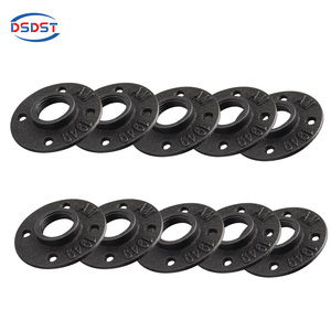 Flange a <span class=keywords><strong>V</strong></span> con morsetto, raccordi per tubi in ghisa malleabile, flange con fori <span class=keywords><strong>DS</strong></span> OS 1914, flange a pavimento nere zincate 1/2''-1'' per uso industriale - Product Image 6