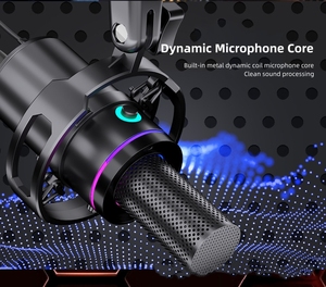 Modelo de soporte más vendido, micrófono con cable USB <span class=keywords><strong>para</strong></span> computadora, micrófono de grabación RGB <span class=keywords><strong>para</strong></span> juegos de escritorio, micrófono de transmisión <span class=keywords><strong>en</strong></span> <span class=keywords><strong>vivo</strong></span> - Product Image 2