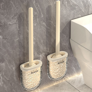 Cepillo de inodoro de nuevo estilo, herramienta de limpieza montada en la pared para baños domésticos, <span class=keywords><strong>estropajo</strong></span> de silicona con <span class=keywords><strong>mango</strong></span> de plástico PP para limpieza profunda - Product Image 1
