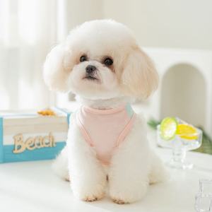 Chaleco de malla transpirable con protección solar para perros y gatos, estilo macaron, para primavera y verano, ropa para mascotas pequeñas - Product Image 3