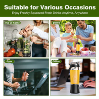 Handzame 500ml elektrische draagbare sapcentrifuge beker, USB oplaadbaar, mini fruitsapblender voor huishoudelijk gebruik, buiten, reizen en sport.