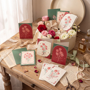 Biglietti d'Auguri Personalizzati Vintage con Rose Disegnate a Mano, Poesie d'Amore in Inglese, Messaggi di Confessione per San Valentino, Regali per le Festività - Product Image 3