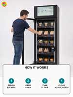 Distributeur automatique intelligent avec capteur de poids, prélèvement rapide, recharge automatique par carte, 300-600 articles, écran tactile 22 pouces