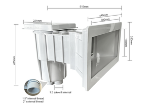 تخفيضات كبيرة على مقشدة حمام سباحة ABS المحمولة الثقيلة واسعة الفم جدار مقشدة لحمامات السباحة - Product Image 2