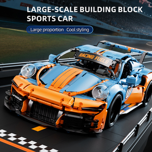 Factory Wholesale Plastic Detachable Structure Building Block Assembled Extra Large 1:10 Scale 1600+ Piece Racing <strong>Car</strong> <strong>Model</strong> Toy - Product Image 2