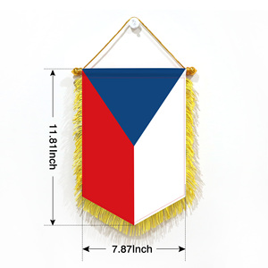 Mini 20x30cm Pennant Car Flags Czech Republic Wall Decor Display Accessories <b>Small</b> Ornaments for Hanging - Product Image 2