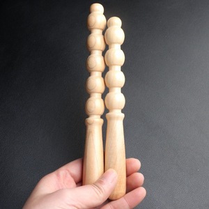 Sonajeros de madera de melocotón para bebés, juguete musical de 20x2,5 cm para 0 a 24 meses, palo para salpicar unisex - Product Image 3
