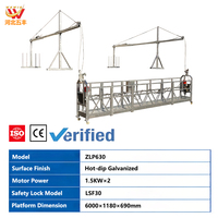 Plateforme suspendue électrique ZLP630 certifiée CE ISO, échafaudage suspendu en acier et aluminium, berceau suspendu pour la maintenance des bâtiments