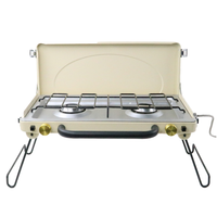 Réchaud de Camping pliable à Double brûleur Portable petite table de cuisson à gaz pour la cuisson en plein air parfait réchaud à gaz Butane pour le Camping