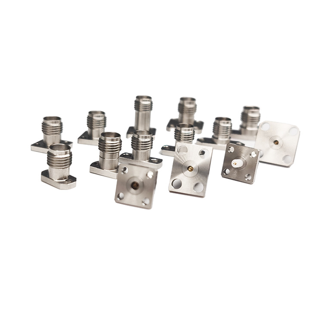Flange Mount RF Connectors 4-Hole Flange Coaxial Connectors 50 Ohm