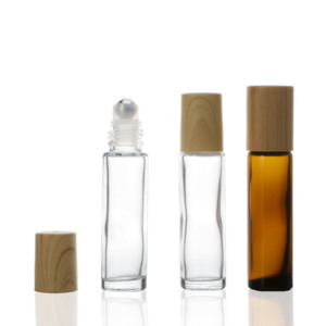 Rỗng lọ thủy tinh tinh dầu bottles10ml tre Mũ Frosted kết thúc tùy chỉnh thông qua lụa màn hình in ấn phun - Product Image 1