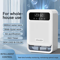 Mini déshumidificateur avec module Wi-Fi Tuya et mode veille pour la maison, la chambre, la salle de bain, le sous-sol