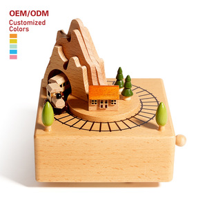 Nouvelle Arrivée Boîte à Musique en Bois avec Train Rotatif, Jouet Éducatif, Cadeau de Noël, Jouets d'Apprentissage pour Enfants - Product Image 2