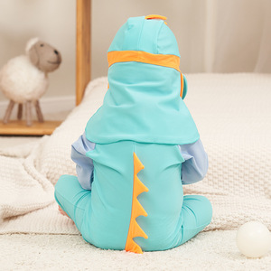 Nouveau style <span class=keywords><strong>Maillot</strong></span> de bain à manches longues pour bébés garçons et filles, motif dinosaure, protection solaire, séchage rapide, en polyester, pour nourrissons et tout-petits - Product Image 4