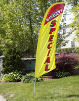 Restaurant Publicité Swooper Flutter Plume Drapeau Petit Déjeuner Bannière Spéciale