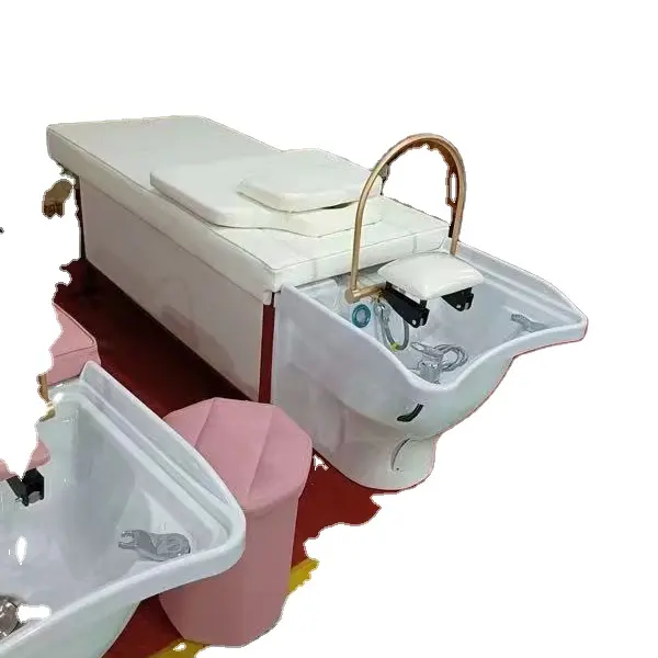 Chaise de shampooing bien conçue auto pliant salon de beauté shampooing lits unité de lavage à contre-courant professionnel fournisseur chinois