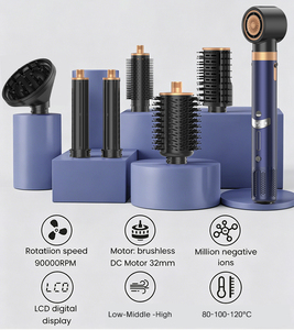 <span class=keywords><strong>Nuevo</strong></span> <span class=keywords><strong>Secador</strong></span> de Pelo Multifuncional 7 en 1, Eléctrico, 110000 RPM, Sin Aspas, de Alta Velocidad, Iónico, con Cepillo - Product Image 4