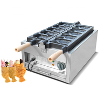 Machine à glace saiyaki japonaise en forme de poisson, appareil Commercial pour la fabrication de desserts japonais, avec ouverture sur la bouche,