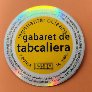 Etiqueta de Seguridad para Humidor de Cigarros, Sello Circular Amarillo, Utilizado por Empresas de Tabaco para Paquetes, Calcomanías con Punto Amarillo y <span class=keywords><strong>Código</strong></span> de Serie Fluorescente - Product Image 1