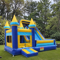 Château gonflable coloré en PVC HTH BC250101D avec toboggan, géant 8x6m, capacité 1000kg, pour 20 enfants et adultes, usage en parc, unisexe