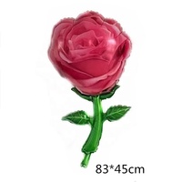 Ballon gonflable or rouge rose tournesol chrysanthème rose tulipe marguerite en forme de feuille cadeau fleur ballon pour décoration de fête