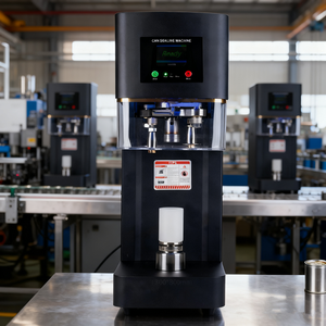 Pet chai Pop có thể niêm phong máy cup tin có thể Sealer ghép mí lon máy tự động thùng carton máy nước trái cây giấy, Gỗ 20 cái/min - Product Image 4