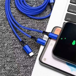 Popular Gift Product 5-in-1 Multi Charging Cable Universal Nylon Braided Multiple USB <b>Charger</b> 4 Colors 1.2Meter/4Feet - Product Image 5