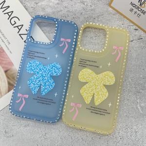 Funda para Teléfono con Diseño de Corazón y Lazo para Modelos Redmi, Xiaomi, Huawei y Android, Diseño Coqueto y Lindo, Parte Trasera Brillante, Parachoques Protector, Venta al Por Mayor - Product Image 2