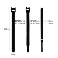Attaches-câbles auto-adhésifs double face en nylon, auto-agrippants, pour chaussures de ski et de snowboard
