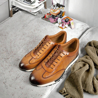 Chaussures de tennis pour hommes, nouvelle collection été, en cuir véritable de vachette, à lacets, semelle extérieure en caoutchouc, style décontracté et tendance pour la marche