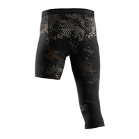 Shorts de compression 3/4 pour hommes, coupe asymétrique, anti-transpiration, anti-frottement, pour le basketball et l'entraînement en salle de sport