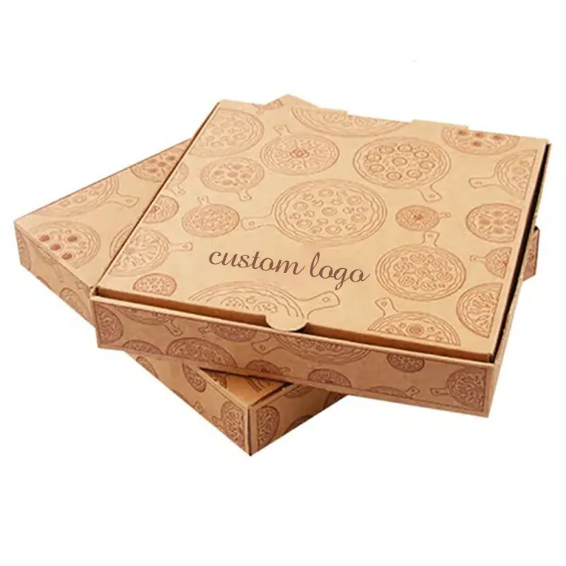 Boîte en carton ondulé 12 pouces, emballage ondulé en papier biodégradable, taille standard blanche, livraison de pizza avec diviseur en papier