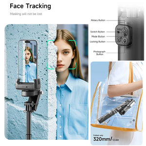 Multifunction AI Face <strong>Gimbal</strong> 360 Rotation 1.57m Quadrupod Single Stabilizer Light Smartphone Stand Mobile Phone Holder - Product Image 6