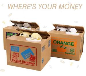 Cajas de dinero de juguete <span class=keywords><strong>divertidas</strong></span> y mágicas, <span class=keywords><strong>Huchas</strong></span>, cajas de dinero ladrón, estola automática, hucha de monedas, caja de ahorro de dinero, regalos creativos para niños - Product Image 3