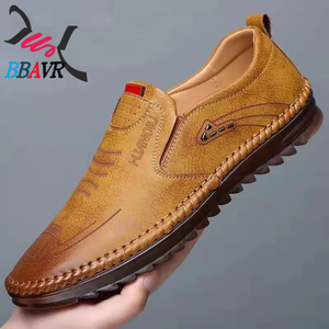 Mocasines para Hombre, Nuevos, Antideslizantes, Suela Suave, Hechos a Mano, Transpirables, Cómodos, Versátiles, Casuales de Otoño, de Cuero - Product Image 3