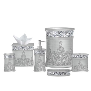 Hotel <strong>Bathroom</strong> <strong>Products</strong> Brown Polyresin <strong>Bathroom</strong> Accessory Set - Product Image 6