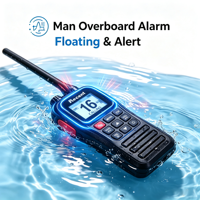 Radio bidirectionnelle portable marine VHF RS-28M, étanche IPX7, flottante, avec alarme sonore, double écran, affichage multilingue