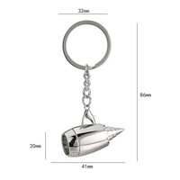 Porte-clés en métal en forme de valve d'avion Airbus avec logo personnalisé, pendentif moteur d'avion, vente en gros