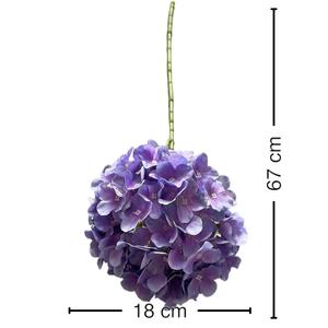 Fiore Artificiale di Ortensia 3D <span class=keywords><strong>Bella</strong></span> in Seta per Decorazioni Alberghiere e Allestimenti Matrimoniali Occidentali, Fiore Blu da Mano - Product Image 5