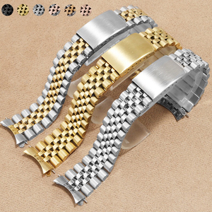 Cinturino di Lusso in Acciaio Inossidabile con <span class=keywords><strong>Logo</strong></span> Personalizzato da 18/19/20/22mm per Rolex per GT3 Pro 46mm 43mm, Bracciale ad Anello in Metallo Massiccio - Product Image 1