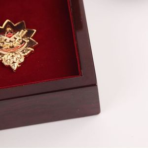 Commemorative Coin Wooden <b>Box</b> Rectangular Imitation Mahogany Matte Spray Paint Custom Made For Medals Jewelry <b>Storage</b> Display - Product Image 5