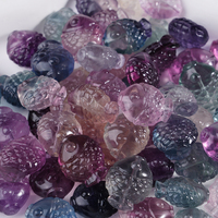 Vente en gros de pierres précieuses en vrac cristal fluorite bracelet à breloques design breloques sculpture poisson pour bracelet fabrication de bijoux DIY