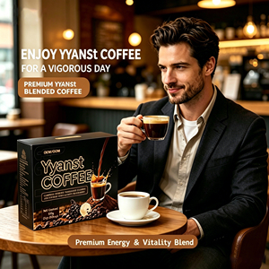 กาแฟผงเพิ่มพลังสำหรับผู้ชาย OEM ODM สูตรเฉพาะ 100 กรัม 20 ซอง ผสมสมุนไพรแบบดั้งเดิม เครื่องดื่มสำเร็จรูปเพื่อสุขภาพประจำวัน - Product Image 4