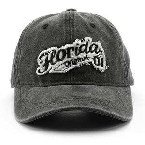 Retrò Unisex estate lavato vecchio ricamo lettera cappellino da Baseball sport all'aria aperta protezione solare in metallo fibbia cotone - Product Image 2