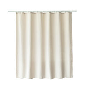 Cortina de ducha moderna de color sólido, cortina de ducha de tela impermeable con ganchos, cortina de baño - Product Image 2