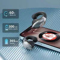 Earphone Jepit Telinga Terbuka Konduksi Tulang Udara Headset Nirkabel Latensi Rendah Kontrol Sentuh Earbud Olahraga